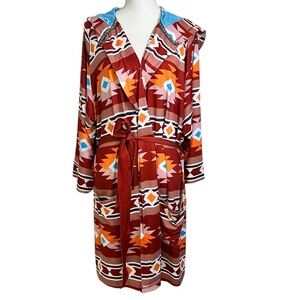 PLOVER Change Anywear Robe Sue Roo Geometric One Size  Waist Tie